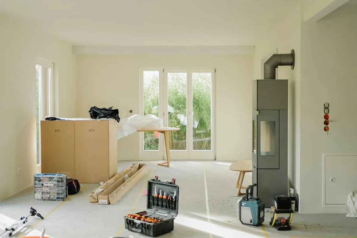 interior of new construction home