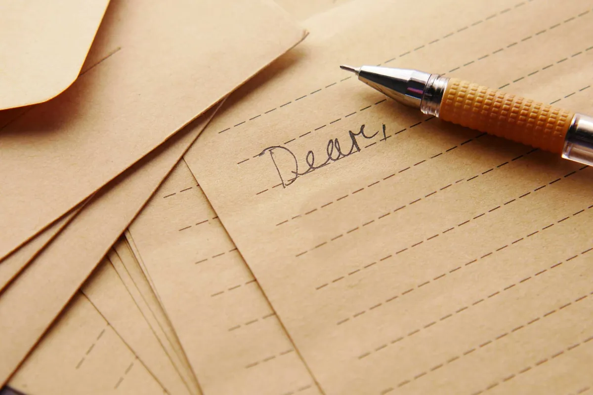handwritten letter