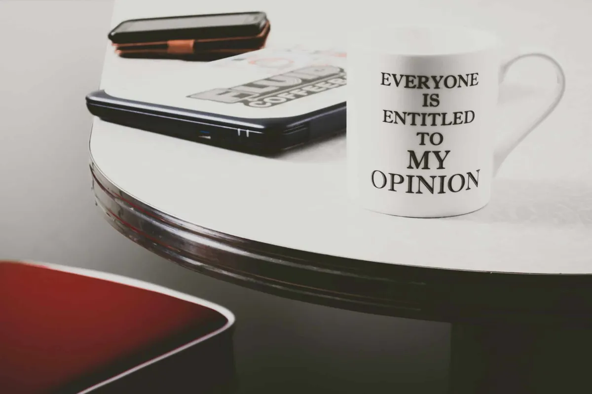 mug with saying on it