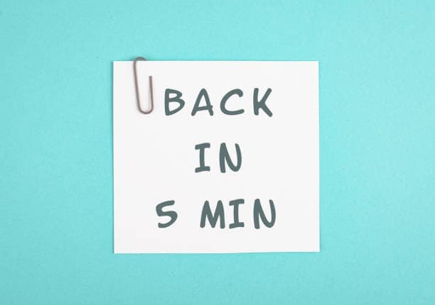 Out of My Mind, Back in Five Minutes.