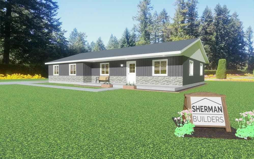 Style 1 Plan 2 home design by Sherman Buildings
