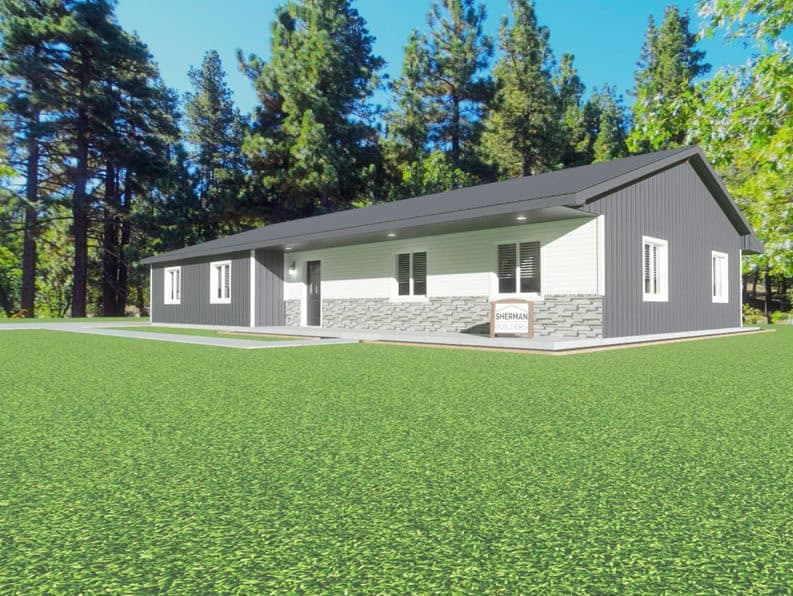 Style 1 Plan 3 home design by Sherman Buildings