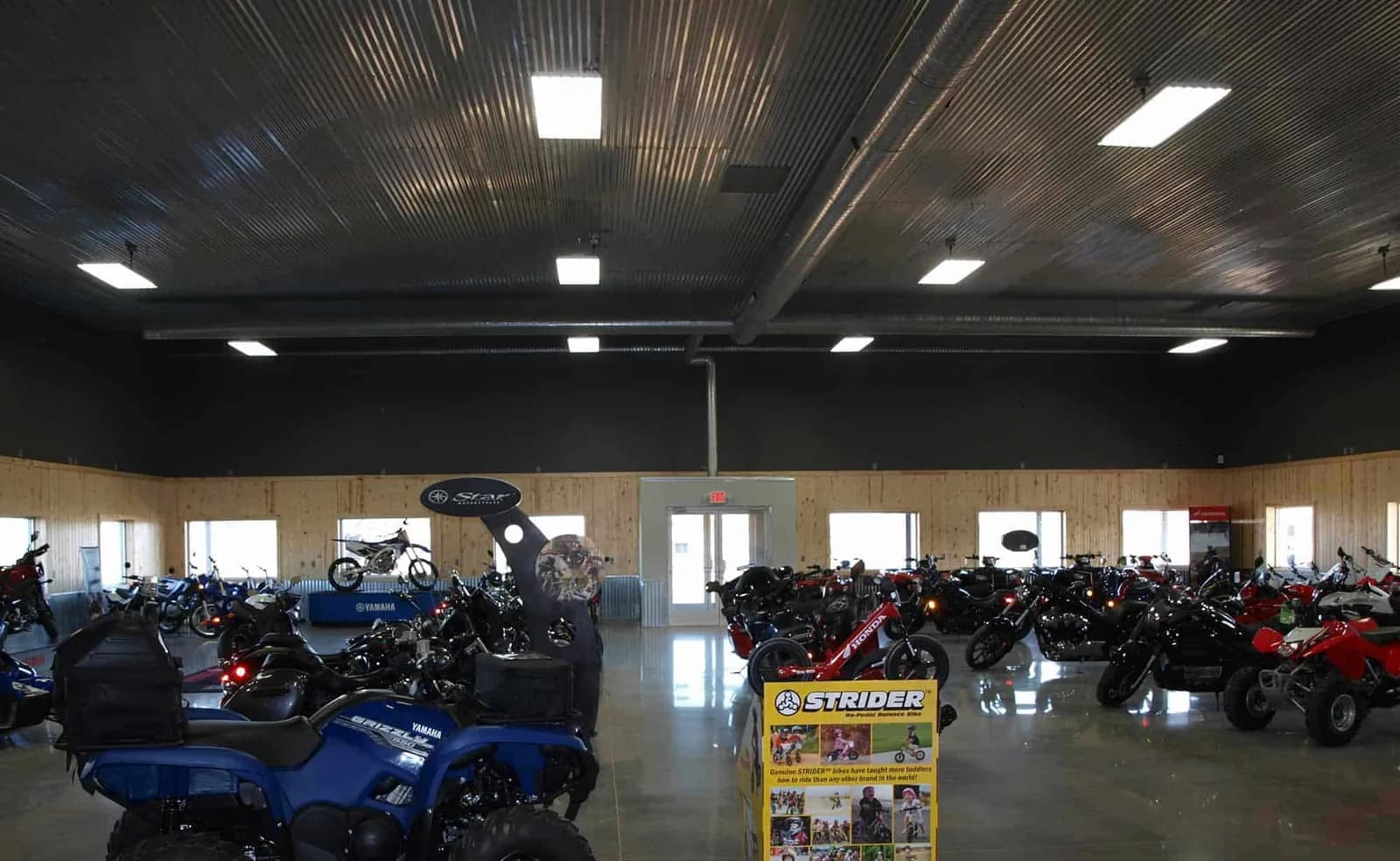 Commercial pole building interior