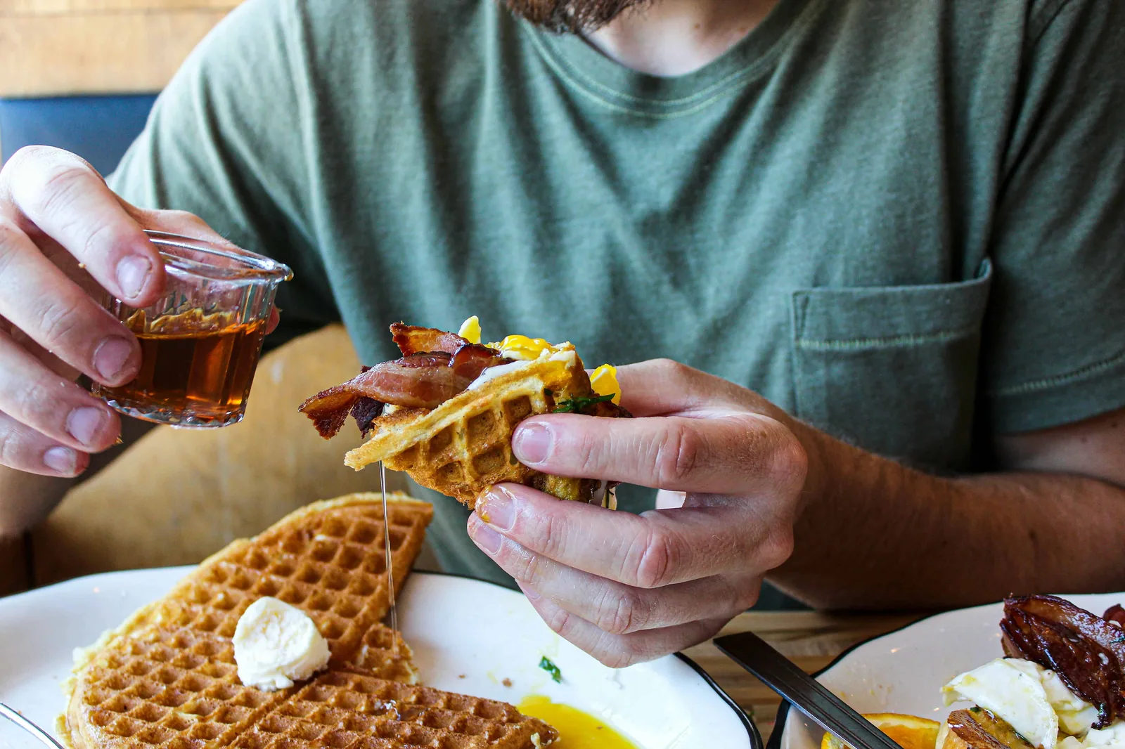 A Waffle Is Like A Pancake With A Syrup Trap. — archive photo 2