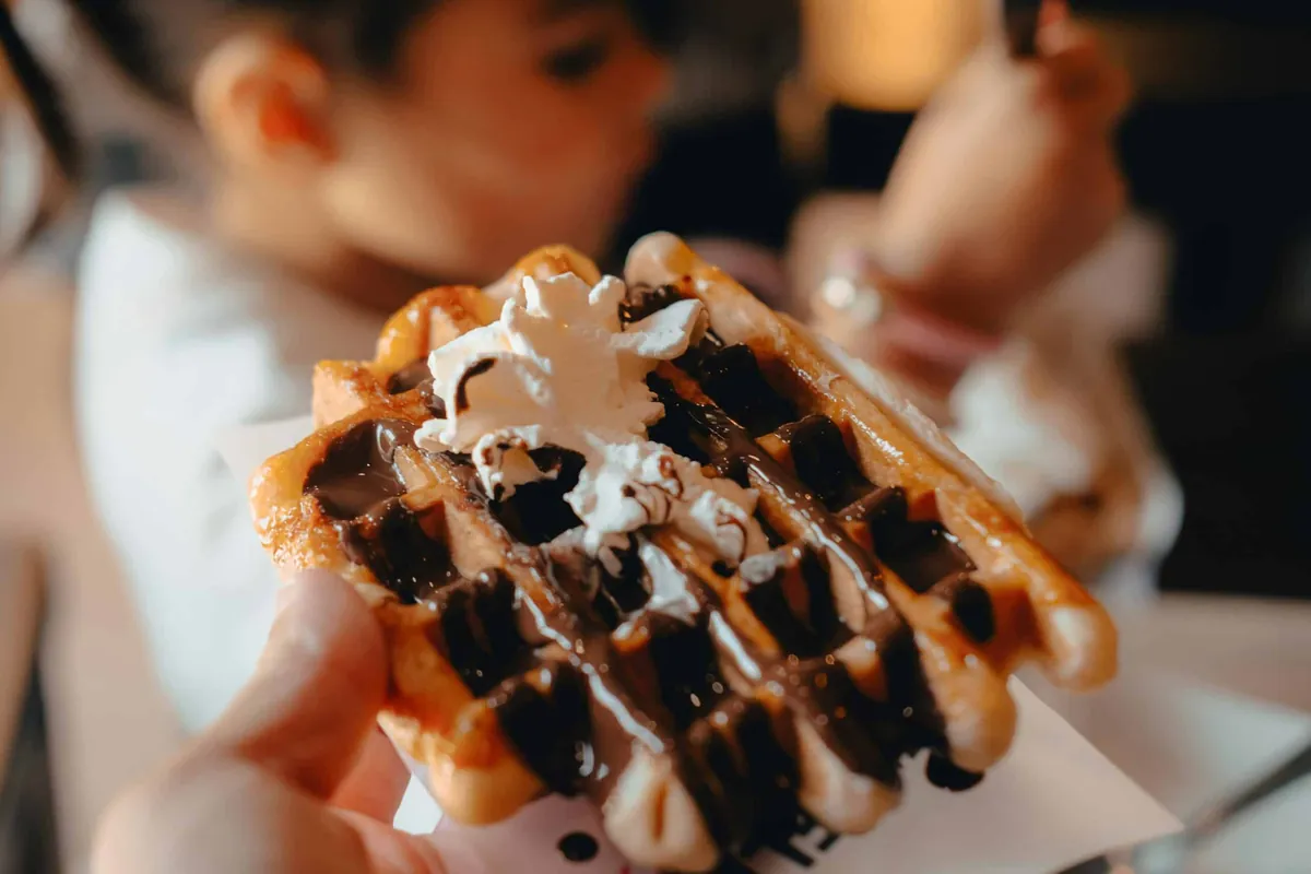 sugary waffle