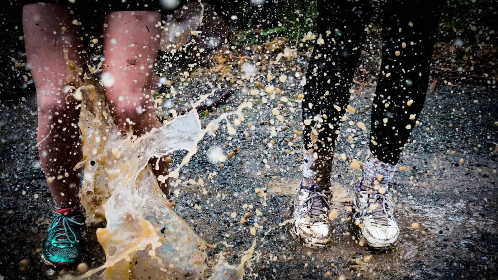 dirty mud puddle