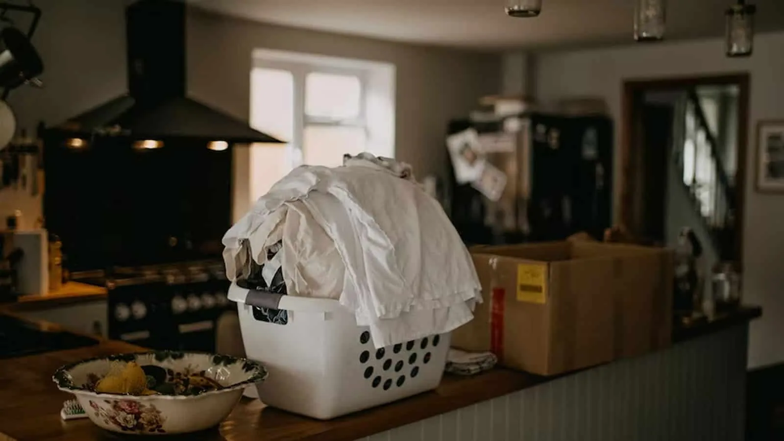 dirty laundry basket